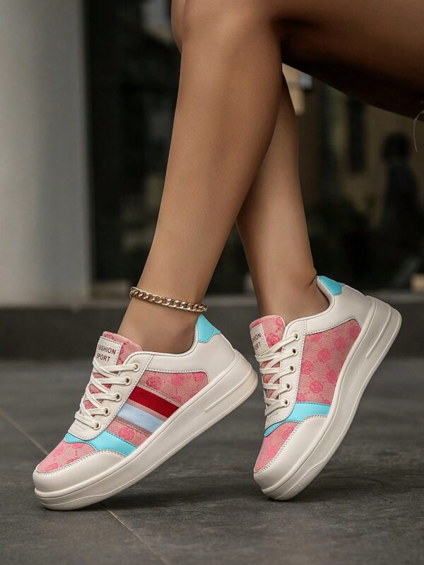 Zapatillas Deportivas con Estampado Aleatorio y Suela Gruesa - Image 29