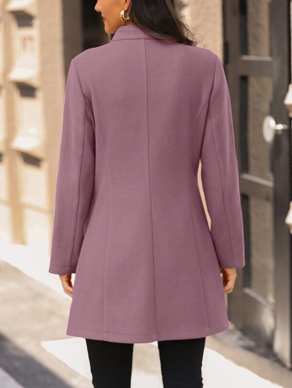 Chaqueta de Lana con Cuello Alto y Entallada para Mujer - Image 26