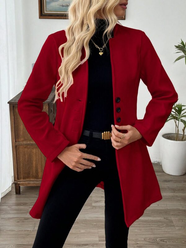 Chaqueta de Lana Casual para Vacaciones con Cuello Mini - Image 54