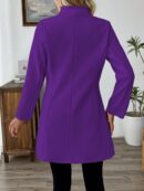 Chaqueta de Lana Casual para Vacaciones con Cuello Mini