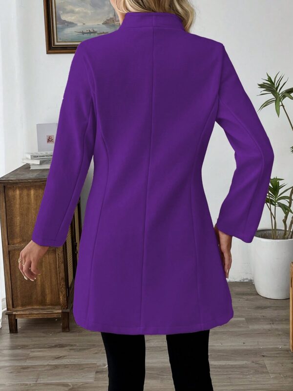 Chaqueta de Lana Casual para Vacaciones con Cuello Mini - Image 34