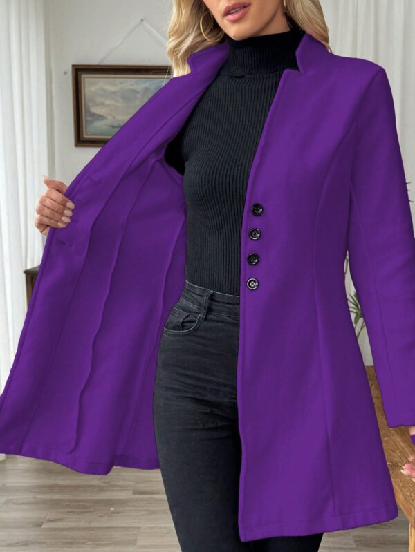 Chaqueta de Lana Casual para Vacaciones con Cuello Mini - Image 36
