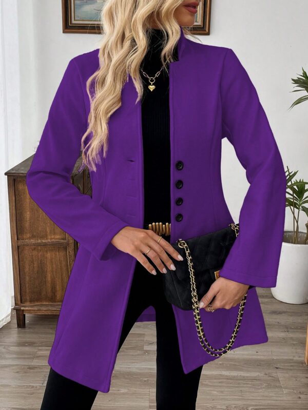 Chaqueta de Lana Casual para Vacaciones con Cuello Mini - Image 38