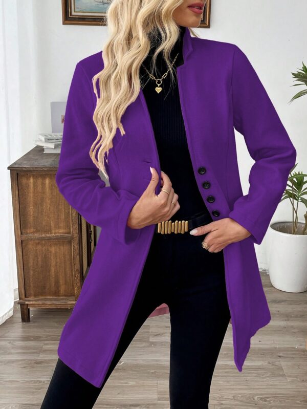 Chaqueta de Lana Casual para Vacaciones con Cuello Mini - Image 39