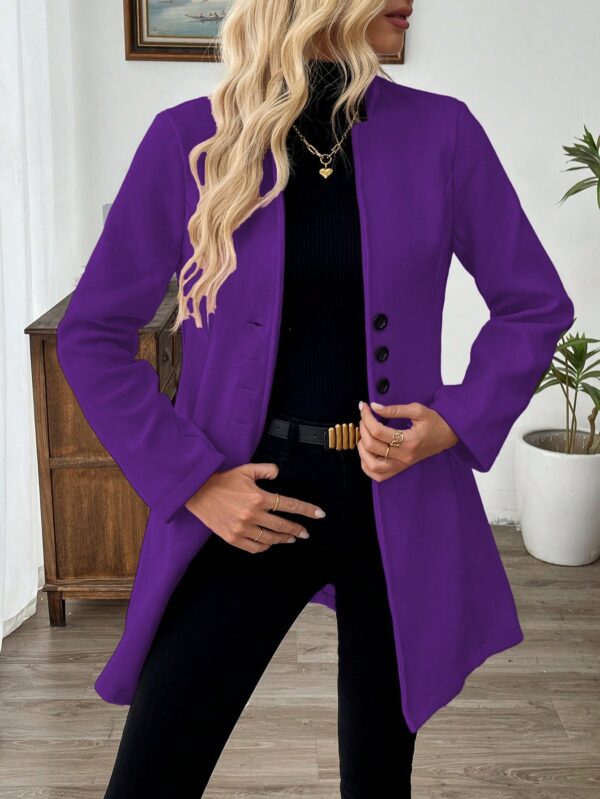 Chaqueta de Lana Casual para Vacaciones con Cuello Mini - Image 40