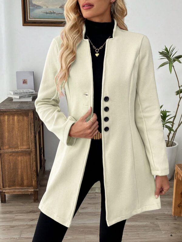 Chaqueta de Lana Casual para Vacaciones con Cuello Mini - Image 57