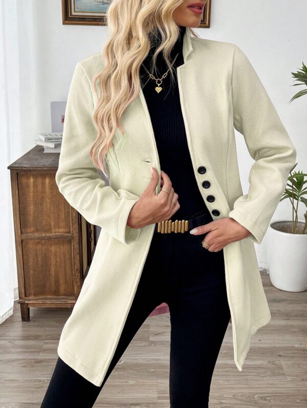 Chaqueta de Lana Casual para Vacaciones con Cuello Mini - Image 60