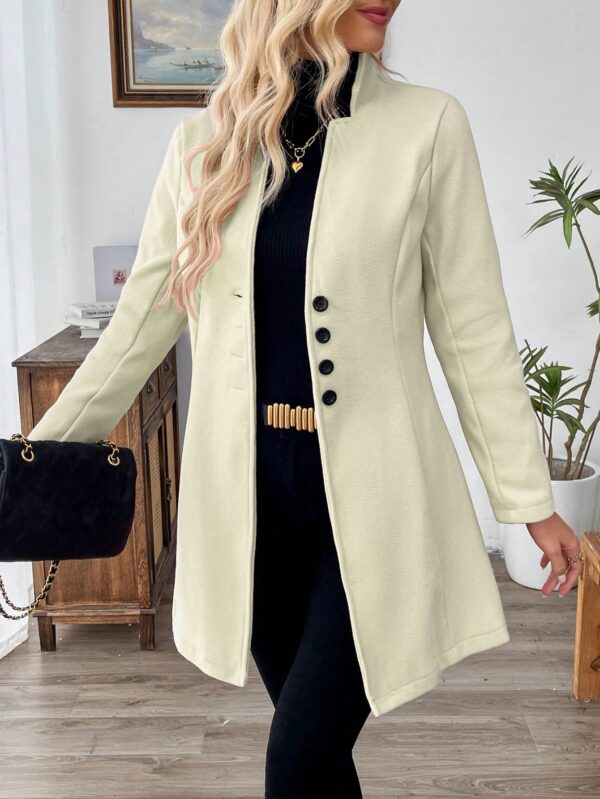 Chaqueta de Lana Casual para Vacaciones con Cuello Mini - Image 62