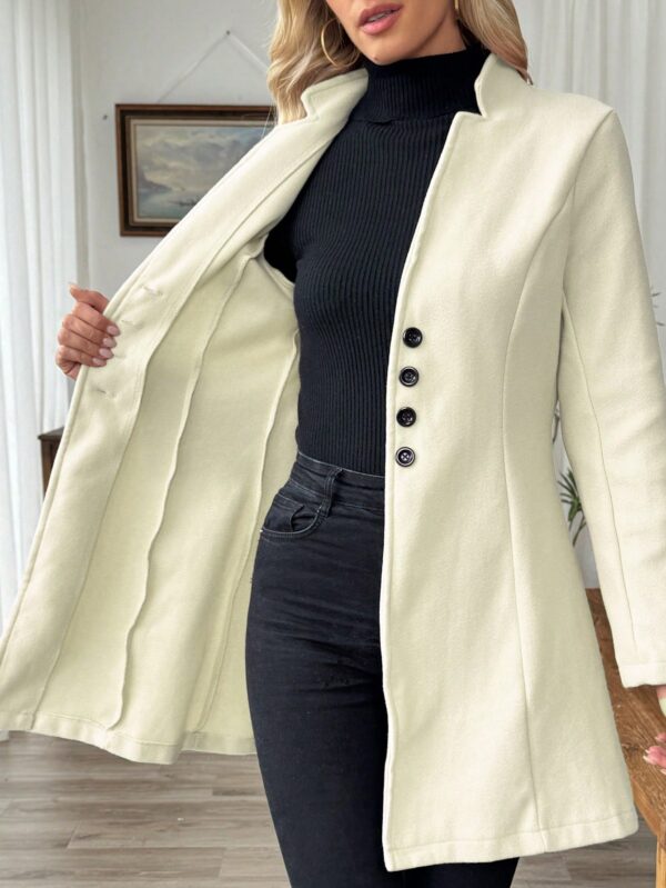 Chaqueta de Lana Casual para Vacaciones con Cuello Mini - Image 63