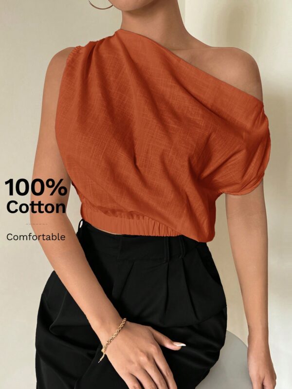 Blusa Satinada sin Mangas para Mujer, Estilo Minimalista - Image 38