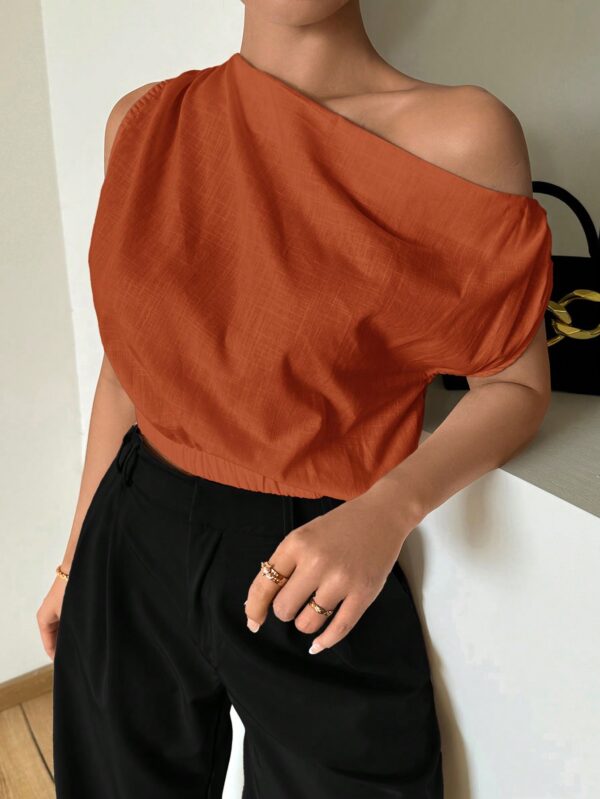 Blusa Satinada sin Mangas para Mujer, Estilo Minimalista - Image 40
