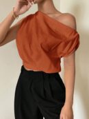 Blusa Satinada sin Mangas para Mujer, Estilo Minimalista