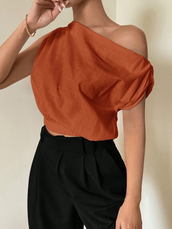 Blusa Satinada sin Mangas para Mujer, Estilo Minimalista - Image 42