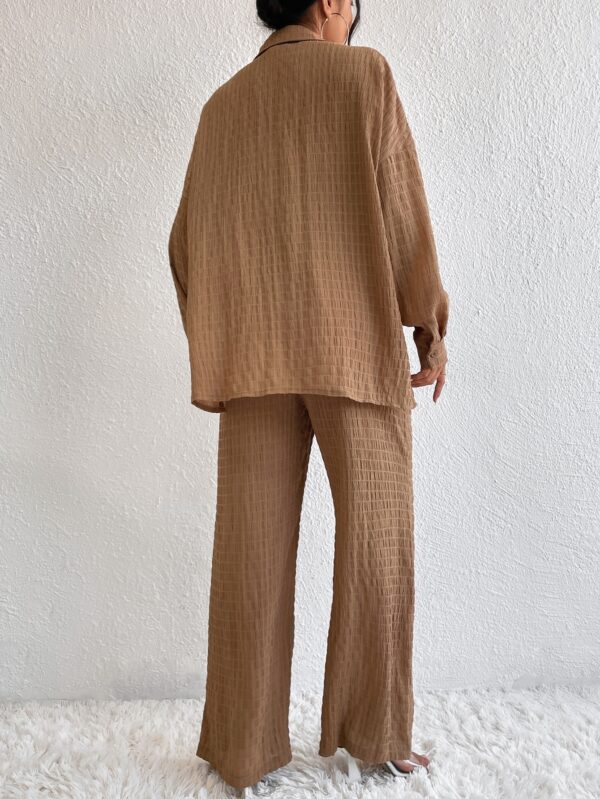 Conjunto Casual de Blusa Suelta y Pantalones con Manga Caída - Image 41