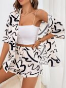 Conjunto Veraniego de Shorts y Camisa Estampada