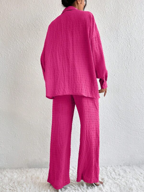 Conjunto Casual de Blusa Suelta y Pantalones con Manga Caída - Image 61