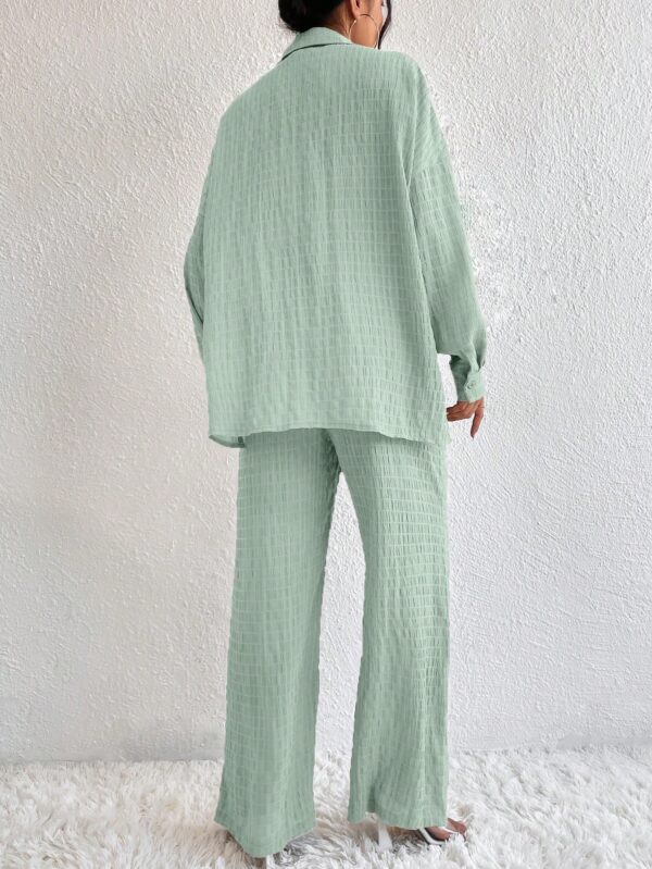 Conjunto Casual de Blusa Suelta y Pantalones con Manga Caída - Image 81