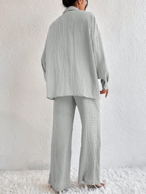 Conjunto Casual de Blusa Suelta y Pantalones con Manga Caída - Image 88
