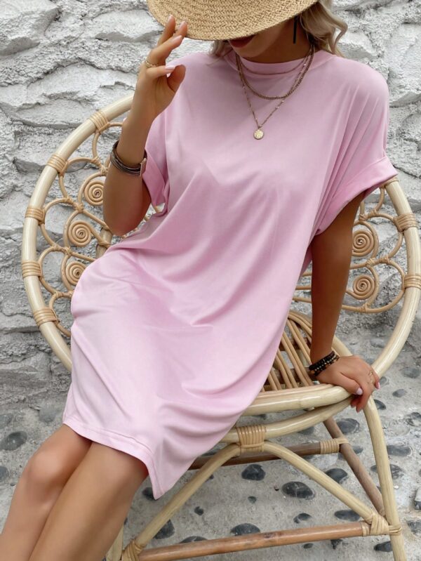 Vestido Casual Manga Murciélago con Bolsillo Oculto - Image 41