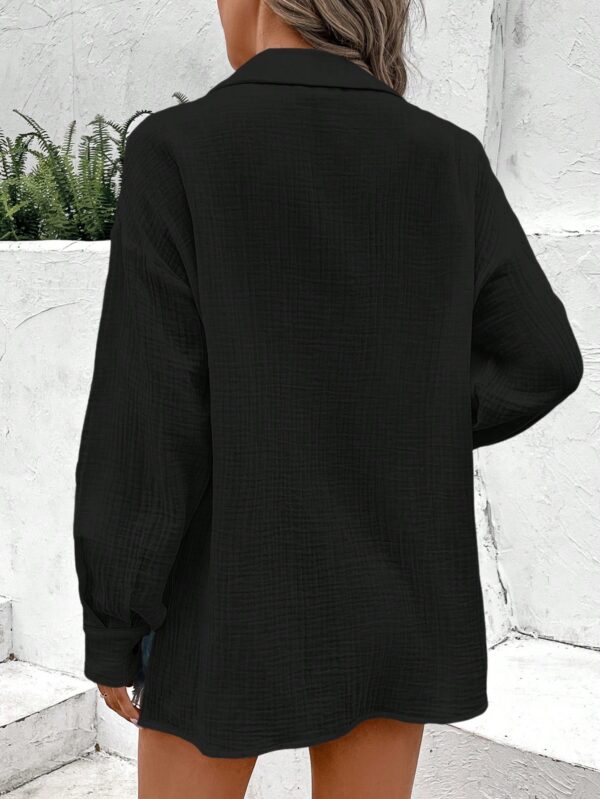 Camisa Larga con Hombros Caídos y Botones Frontales - Image 2