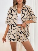 Conjunto Veraniego de Shorts y Camisa Estampada
