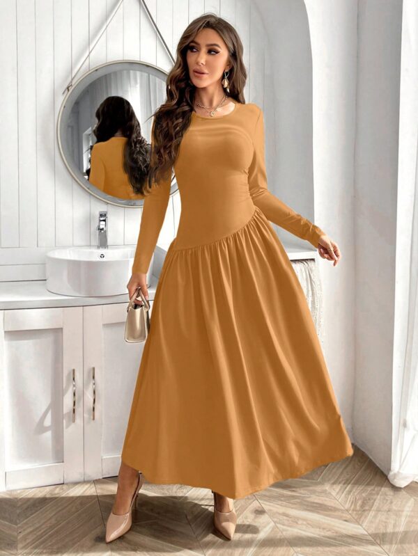 Vestido de Manga Larga con Volantes y Cierre - Image 7
