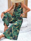 Set Veraniego Boho para Mujer: Top sin Mangas y Pantalón Ancho
