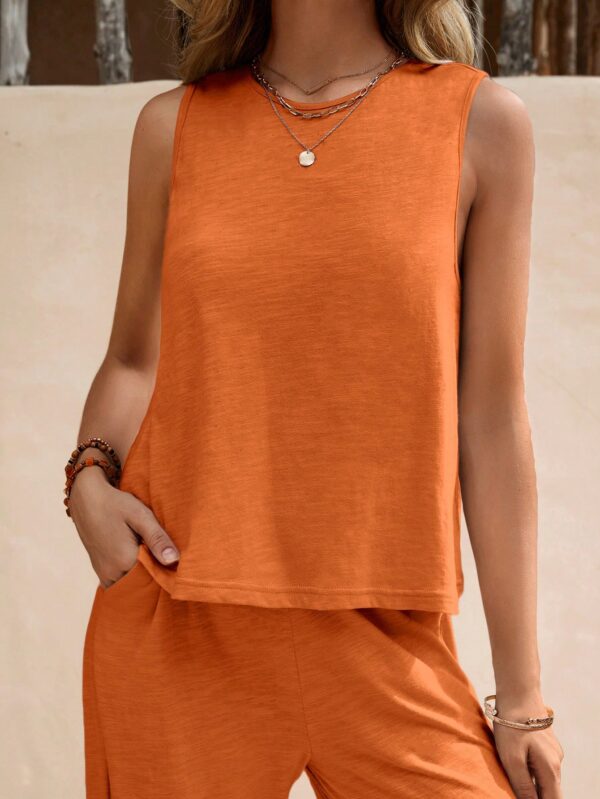 Conjunto Casual Top de Tirantes y Pantalón de Pierna Ancha - Image 71