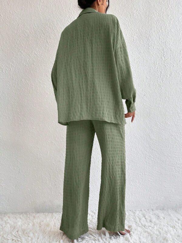 Conjunto Casual de Blusa Suelta y Pantalones con Manga Caída - Image 54