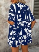 Conjunto Veraniego de Blusa y Shorts con Estampado Geométrico
