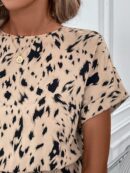 Mono Elegante de Pierna Ancha con Cinturón y Cuello Redondo