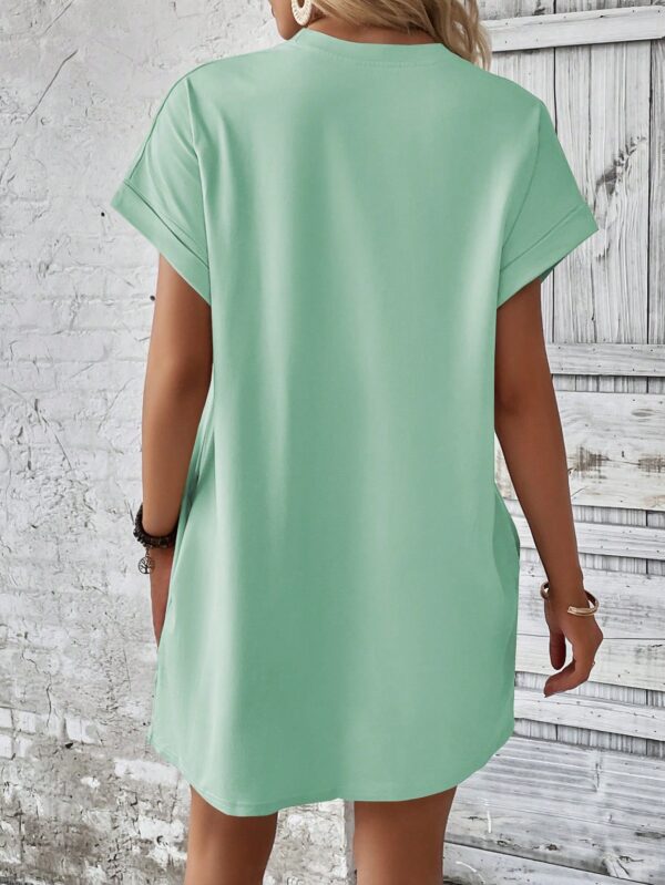 Vestido Casual Manga Murciélago con Bolsillo Oculto - Image 107