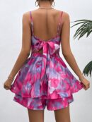 Romper de Verano Tie Dye para Mujer con Recortes y Botón Frontal