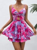 Romper de Verano Tie Dye para Mujer con Recortes y Botón Frontal