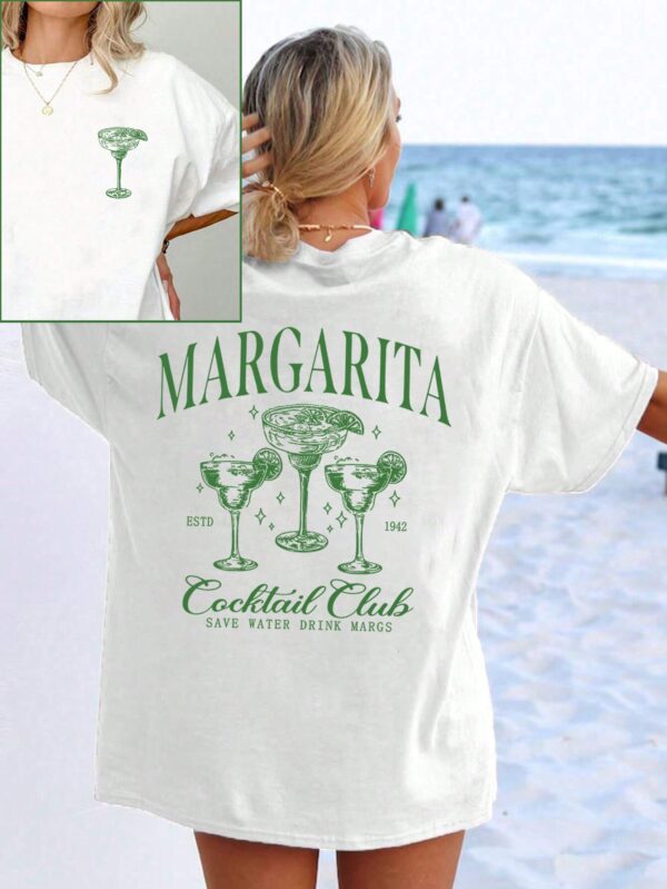 Remera de Verano con Estampado Gráfico y Manga Corta