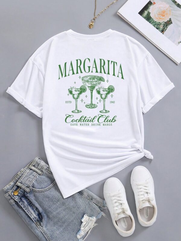 Remera de Verano con Estampado Gráfico y Manga Corta - Image 3