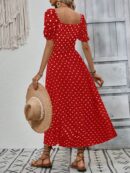 Vestido Largo Boho Floral con Nudo y Abertura en Pierna