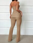 Conjunto Bandeau y Falda Maxi con Abertura Lateral