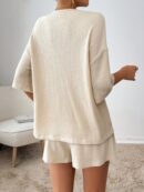 Conjunto Casual de Top con Hombros Caídos y Shorts