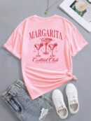Remera de Verano con Estampado Gráfico y Manga Corta
