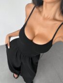 Mono Ancho de Pierna con Tirantes y Espalda Descubierta