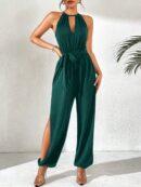 Mono Largo de Verano con Escote Profundo y Cintura Elástica