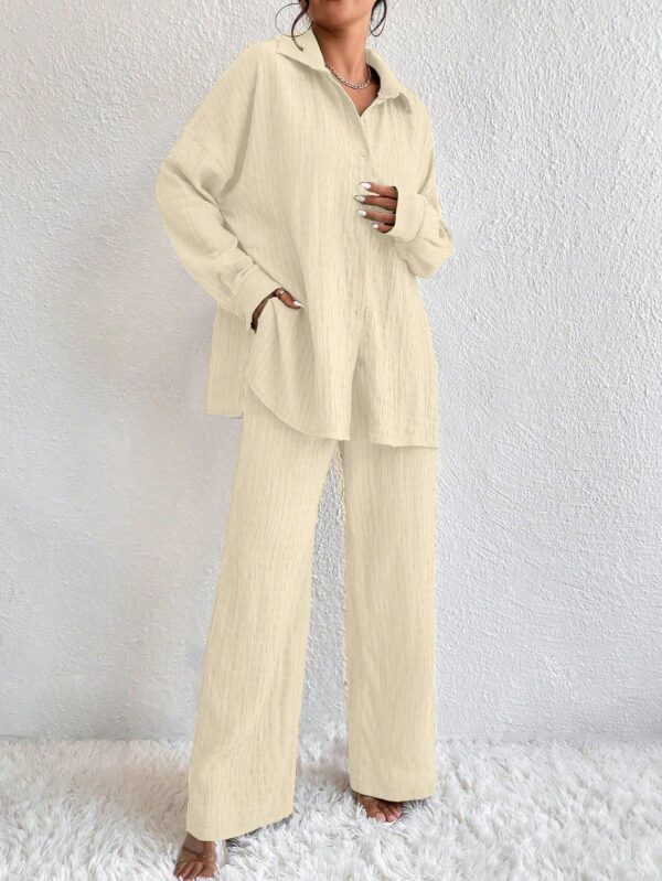 Conjunto Casual de Blusa Suelta y Pantalones con Manga Caída - Image 34