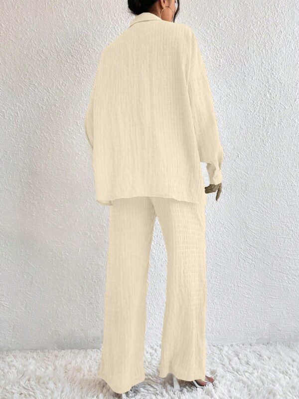 Conjunto Casual de Blusa Suelta y Pantalones con Manga Caída - Image 35