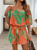 Mono Hawaiano con Hombros Descubiertos y Cintura Elástica