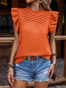 Blusa Veraniega con Volantes y Mangas Mariposa