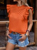 Blusa Veraniega con Volantes y Mangas Mariposa
