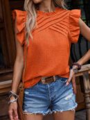 Blusa Veraniega con Volantes y Mangas Mariposa