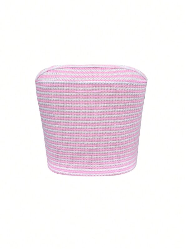 Top de Tubo Texturado sin Hombros y Multicolor para Verano - Image 6