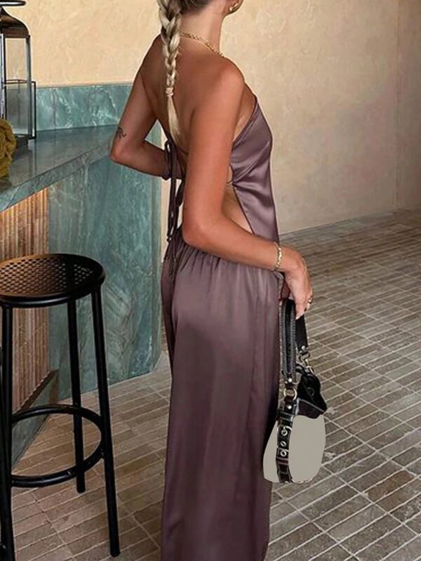 Conjunto Casual de Top Bandeau y Falda en Color Sólido - Image 25